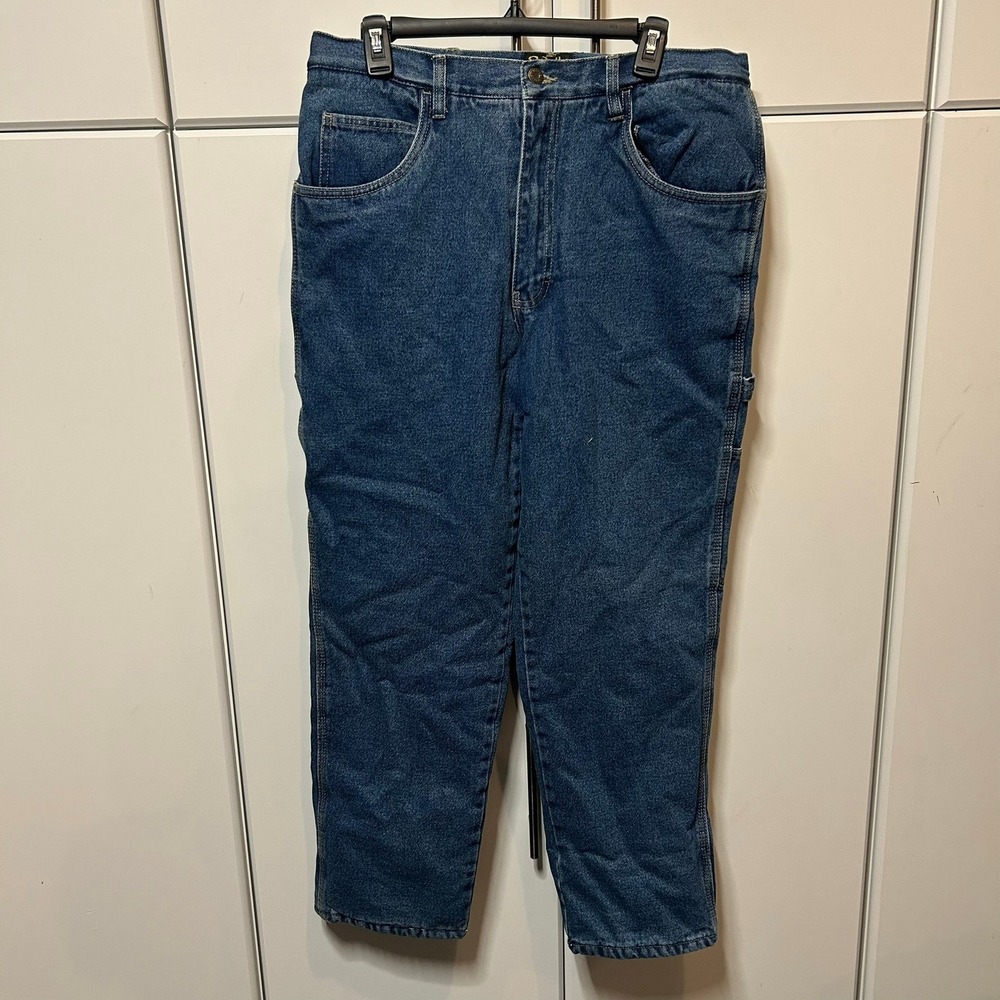Walls Zero Zone Thinsulate Insulated Carpenter Jeans Mens 34x30 Blue Denim NWT